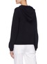 Back View - Click To Enlarge - VALENTINO GARAVANI - Logo intarsia cashmere knit zip hoodie