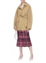 Figure View - Click To Enlarge - VICTORIA BECKHAM - 'Saharienne' asymmetric double collar belted jacket