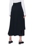 Back View - Click To Enlarge - VICTORIA BECKHAM - Pleated panel asymmetric wrap midi skirt