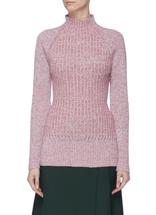Main View - Click To Enlarge - VICTORIA BECKHAM - Polo neck rib knit sweater