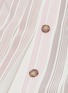  - VICTORIA BECKHAM - Button front stripe pleated silk midi skirt