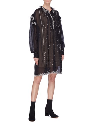 Figure View - Click To Enlarge - ISABEL MARANT ÉTOILE - 'Emma' scalloped ruffle embroidered dress