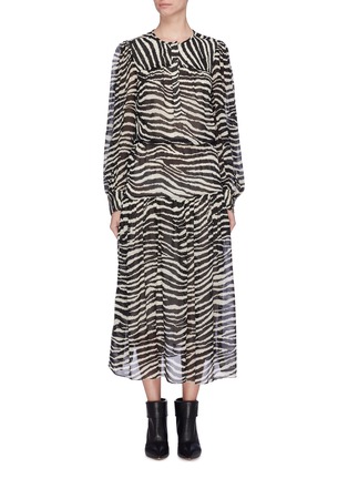 Main View - Click To Enlarge - ISABEL MARANT ÉTOILE - 'Jina' belted zebra print dress