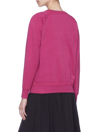 Back View - Click To Enlarge - ISABEL MARANT ÉTOILE - 'Milly' logo velvet flock print sweatshirt