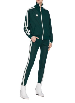 Figure View - Click To Enlarge - ISABEL MARANT ÉTOILE - 'Dario' stripe outseam knit track pants