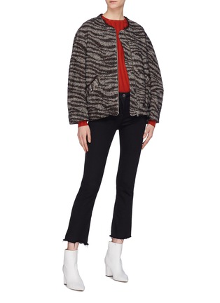 Figure View - Click To Enlarge - ISABEL MARANT ÉTOILE - 'Laho' zebra print tweed jacket