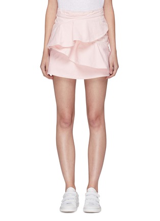 Main View - Click To Enlarge - ISABEL MARANT ÉTOILE - 'Coati' tiered ruffle denim skirt
