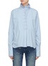 Main View - Click To Enlarge - ISABEL MARANT ÉTOILE - 'Mora' embroidered ruffle neck pleated bib shirt