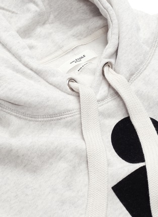  - ISABEL MARANT ÉTOILE - 'Mansel' logo velvet flock print hoodie