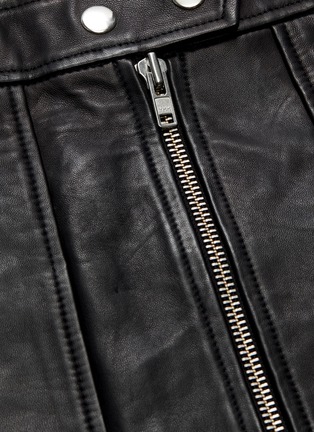 Detail View - Click To Enlarge - ISABEL MARANT ÉTOILE - 'Alynna' zip front leather skirt