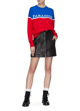 Figure View - Click To Enlarge - ISABEL MARANT ÉTOILE - 'Alynna' zip front leather skirt