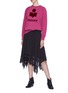Figure View - Click To Enlarge - ISABEL MARANT ÉTOILE - 'Rodney' crochet trim handkerchief skirt