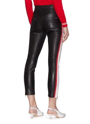 Back View - Click To Enlarge - ISABEL MARANT ÉTOILE - 'Aya' stripe outseam leather pants