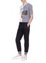 Figure View - Click To Enlarge - - - Stripe cuff poplin jogging pants