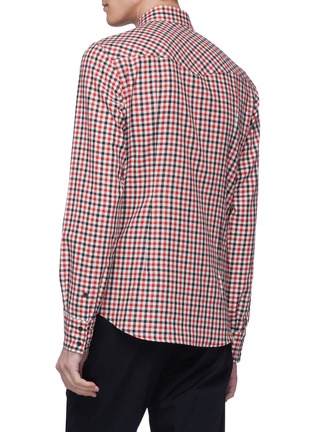 Back View - Click To Enlarge - - - 'Paradiso' appliqué gingham check twill shirt