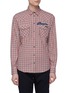 Main View - Click To Enlarge - - - 'Paradiso' appliqué gingham check twill shirt