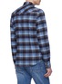 Back View - Click To Enlarge - - - Slogan heart appliqué check plaid flannel shirt