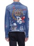 Back View - Click To Enlarge - - - Mix graphic print denim jacket
