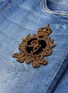  - - - 'Gold' logo crown appliqué patchwork slim fit jeans