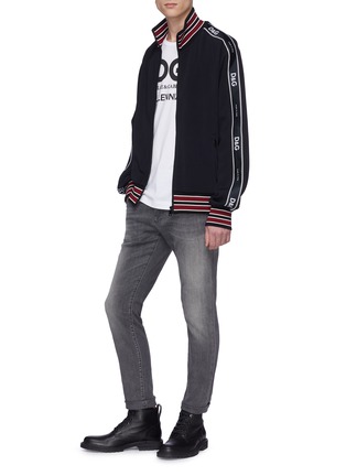 Figure View - Click To Enlarge - - - Logo stripe sleeve track jacket