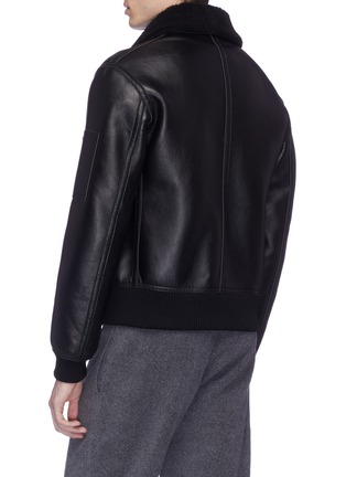 Back View - Click To Enlarge - STELLA MCCARTNEY - 'Liam' faux shearling and leather biker jacket