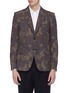 Main View - Click To Enlarge - STELLA MCCARTNEY - 'Bobby' camouflage print wool houndstooth check plaid blazer