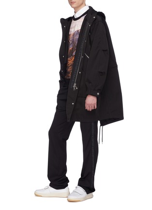 Figure View - Click To Enlarge - STELLA MCCARTNEY - 'Louis' slant pocket oversized hooded parka