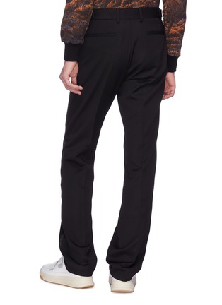 Back View - Click To Enlarge - STELLA MCCARTNEY - Logo stripe outseam wool suiting pants