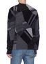 Back View - Click To Enlarge - STELLA MCCARTNEY - Geometric intarsia virgin wool sweater