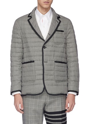 Main View - Click To Enlarge - THOM BROWNE  - Houndstooth down puffer soft blazer