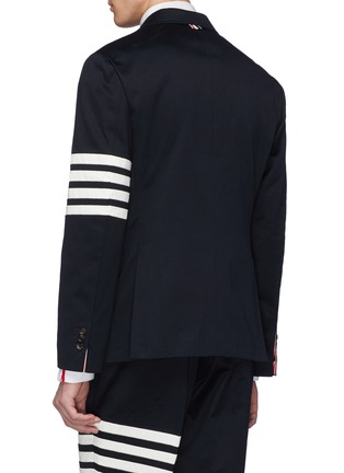 Back View - Click To Enlarge - THOM BROWNE  - Stripe sleeve twill soft blazer