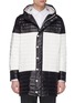 Main View - Click To Enlarge - THOM BROWNE  - Hooded colourblock down puffer coat