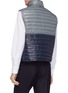 Back View - Click To Enlarge - THOM BROWNE  - Colourblock down puffer vest