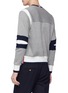Back View - Click To Enlarge - THOM BROWNE  - Colourblock sleeve knit sweatshirt