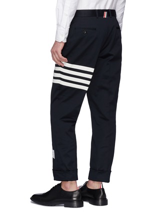 Back View - Click To Enlarge - THOM BROWNE  - Stripe twill pants