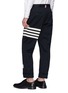 Back View - Click To Enlarge - THOM BROWNE  - Stripe twill pants