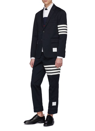 Figure View - Click To Enlarge - THOM BROWNE  - Stripe twill pants