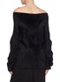 Back View - Click To Enlarge - HAIDER ACKERMANN - Velvet rib knit off-shoulder sweater