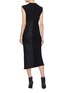 Back View - Click To Enlarge - HAIDER ACKERMANN - Leaf embroidered satin panel sleeveless crepe dress