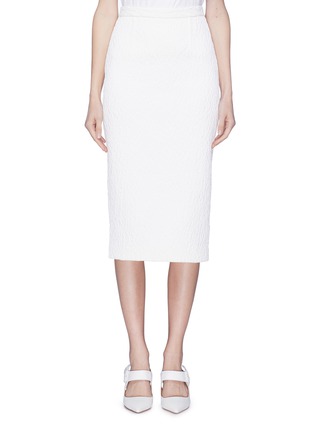 Main View - Click To Enlarge - ROLAND MOURET - 'Arreton' split hem textured pencil skirt