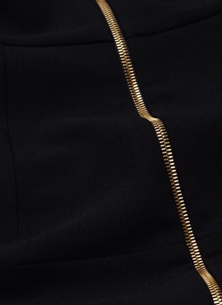 Detail View - Click To Enlarge - ROLAND MOURET - 'Hitchcock' tie flared cuff off-shoulder dress