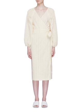 Main View - Click To Enlarge - MARYSIA - 'Pink Sands' broderie anglaise wrap dress