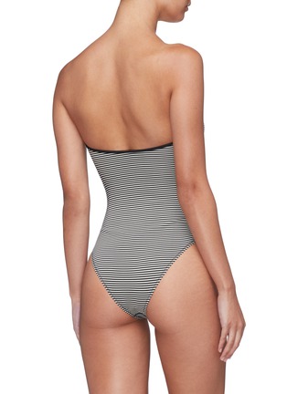 Back View - Click To Enlarge - MARYSIA - 'Adelaide' reversible stripe one-piece strapless swimsuit