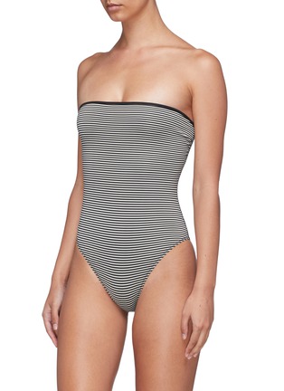 Figure View - Click To Enlarge - MARYSIA - 'Adelaide' reversible stripe one-piece strapless swimsuit