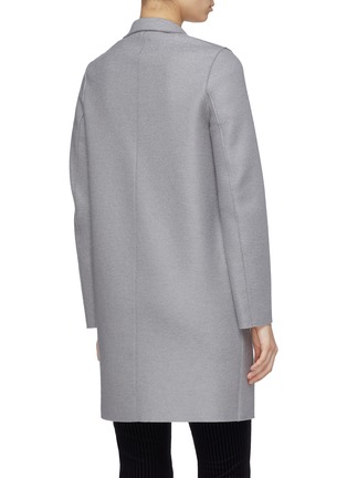 Back View - Click To Enlarge - HARRIS WHARF LONDON - Virgin wool melton polaire cocoon coat