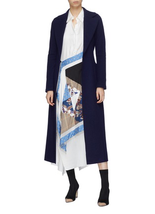 Figure View - Click To Enlarge - HARRIS WHARF LONDON - Belted cashmere melton duster coat