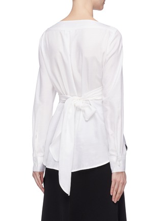Back View - Click To Enlarge - CHRISTOPHER ESBER - 'Avery' sash tie shirt