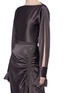 Detail View - Click To Enlarge - CHRISTOPHER ESBER - 'Ilona' detachable split cutout sleeve silk satin blouse