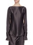 Main View - Click To Enlarge - CHRISTOPHER ESBER - 'Ilona' detachable split cutout sleeve silk satin blouse