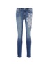 Main View - Click To Enlarge - SANDRINE ROSE - 'The Hyde' geometric embroidered skinny jeans